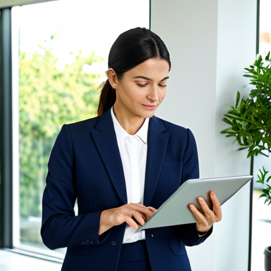 CPA와 ESG 감사 업무 - ESG-Conscious Businesswoman**

"A professional businesswoman in a modern office, reviewing ESG repor...