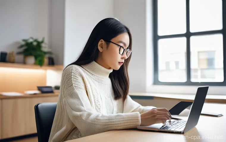 공인회계사 전문 서적 리뷰 - **Prompt 1: Navigating the Modern CPA Exam with Digital Tools**
    A focused young professional, ap...