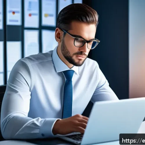 공인회계사로서의 윤리적 책임 - A professional CPA in a modern office environment, thoughtfully reviewing confidential financial doc...